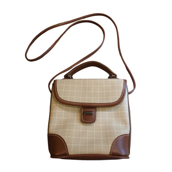Esprit Brown & Cream Small Hand and Crossbody Bag 7 x 7 x 2  NWOT - Picture 1 of 9